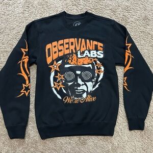 Black and Orange Crewneck Sweater H-2